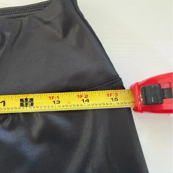Wild Fable Black Faux Leather Leggings Size M High Rise Stretch Vegan - Picture 7 of 12
